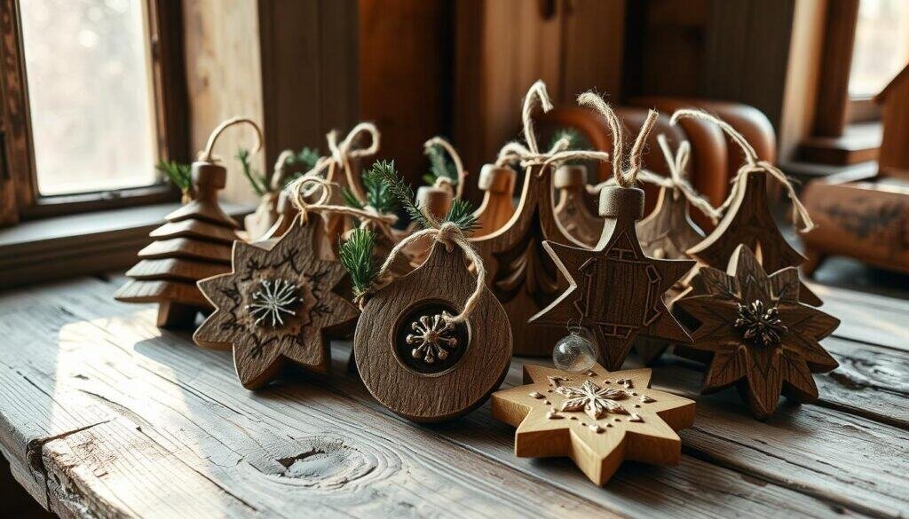 rustic wooden christmas ornaments