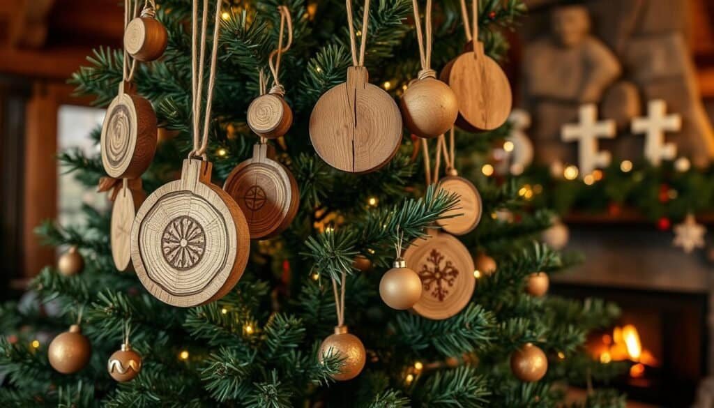 rustic wooden ornaments