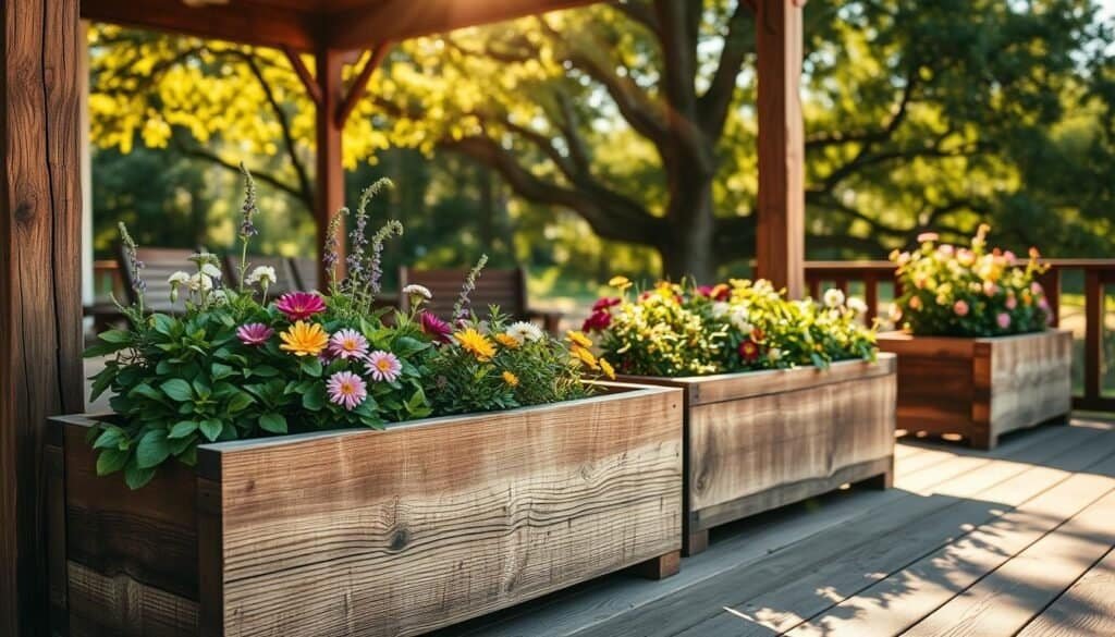 rustic wooden planter boxes rustic wooden planter boxes