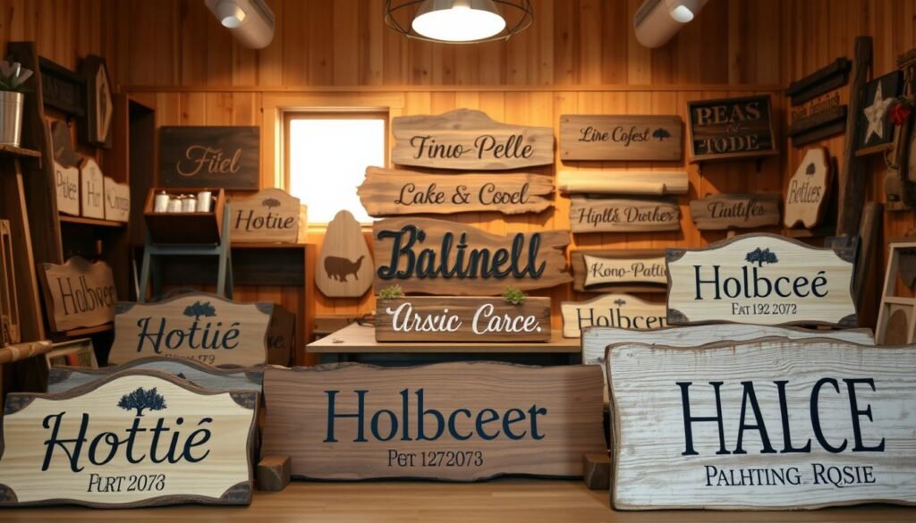 rustic wooden signs