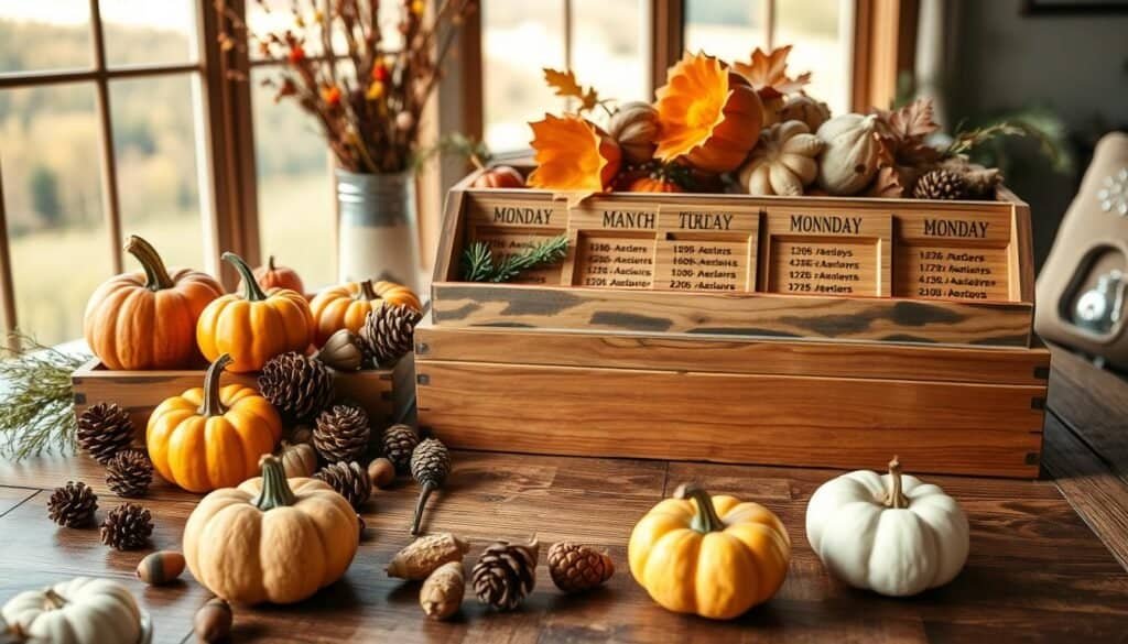 seasonal wood decor schedule