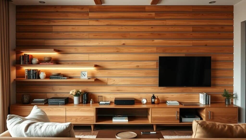 slat wall entertainment center