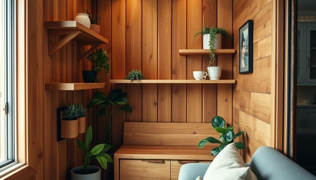 small space wood wall solutions