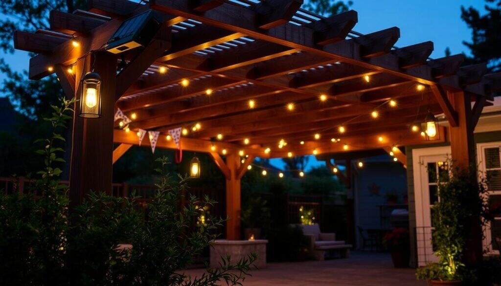 solar pergola lighting solar pergola lighting