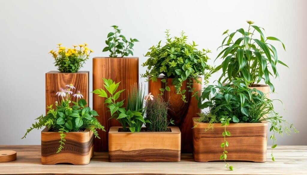 sustainable wood planters