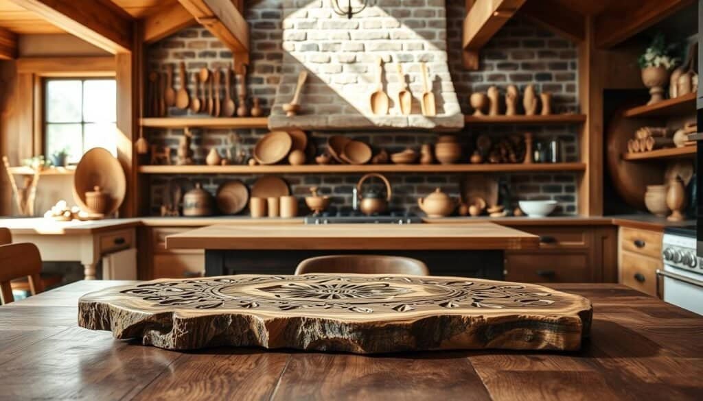 unique wooden kitchen decor
