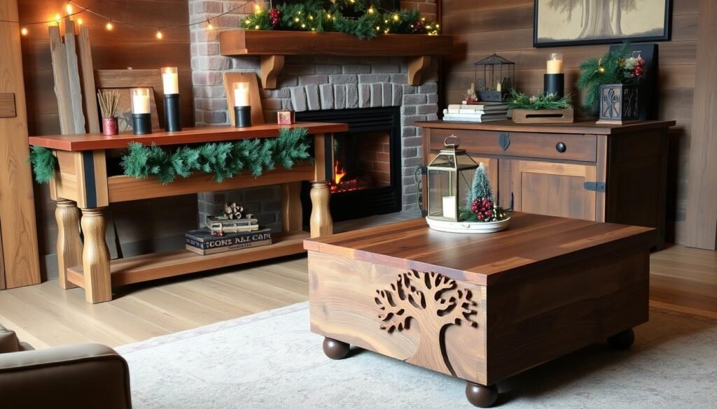 upcycled wood holiday furniture