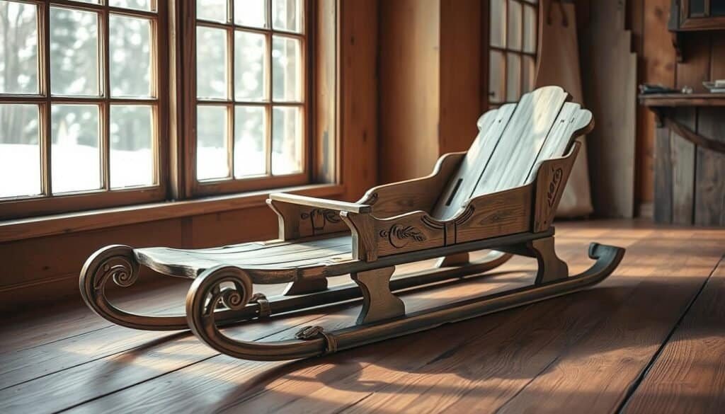 vintage-inspired wooden sled vintage-inspired wooden sled