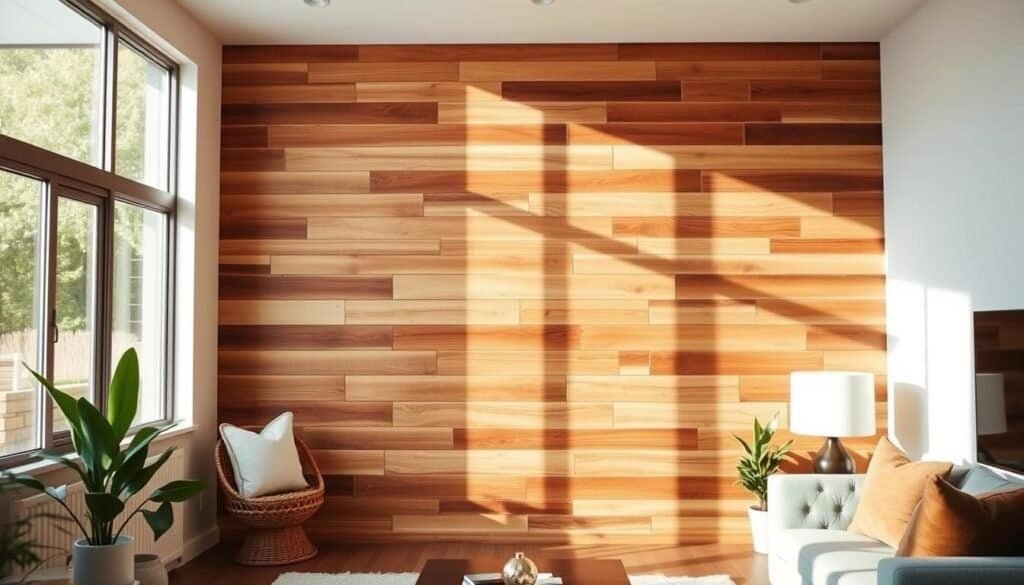 wood accent wall