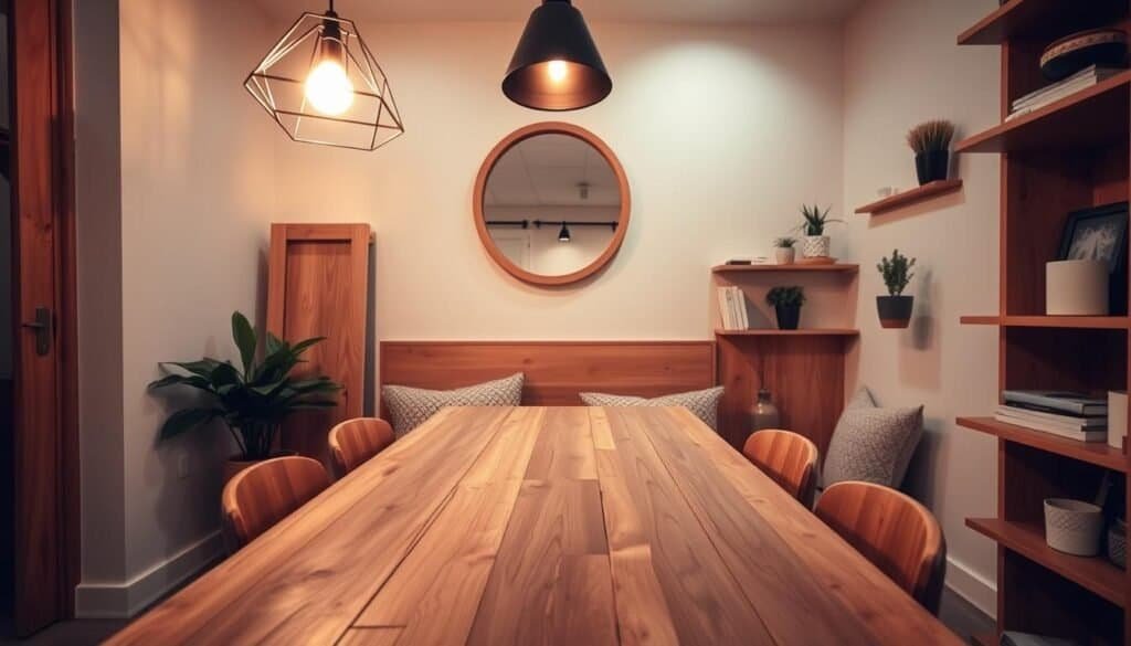 wood accents for small dining areas wood accents for small dining areas