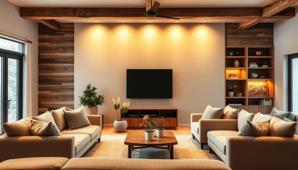 wood beam accents in living room design wood beam accents in living room design