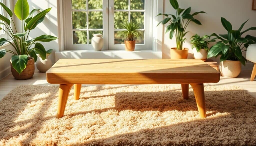 wood coffee table