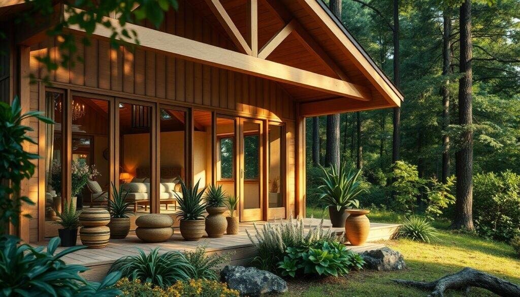 wood house aesthetic