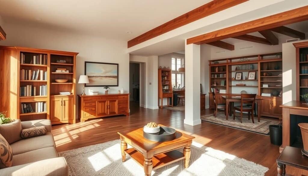 wood in different rooms