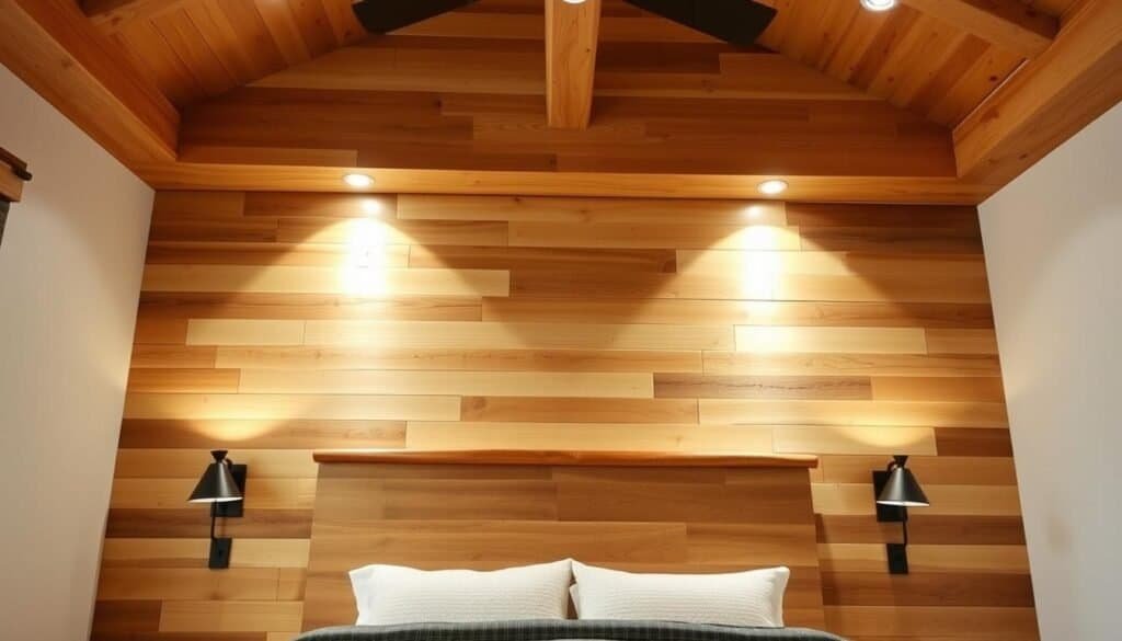 wood wall lighting strategies