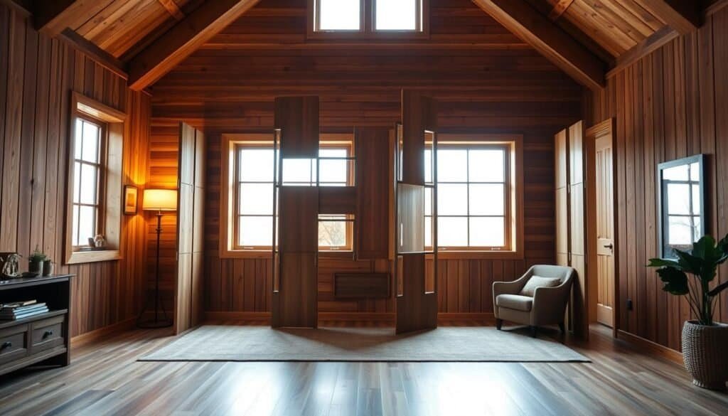 wood wall room dividers