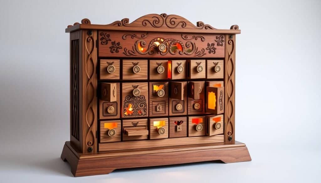 wooden advent calendar