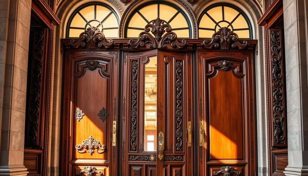 wooden doors as architectural statements