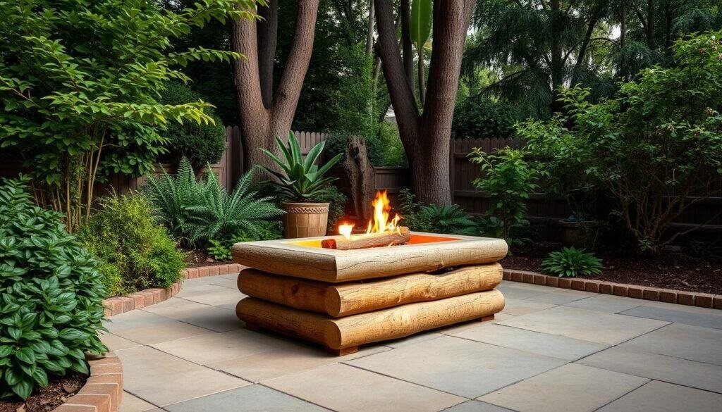 wooden fire pit wooden fire pit
