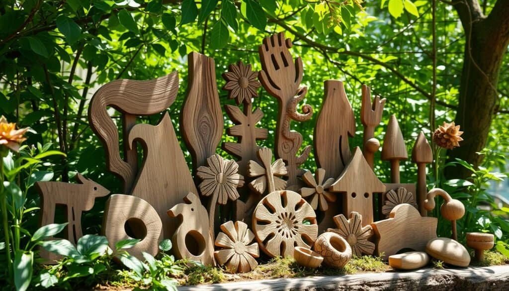wooden garden art wooden garden art
