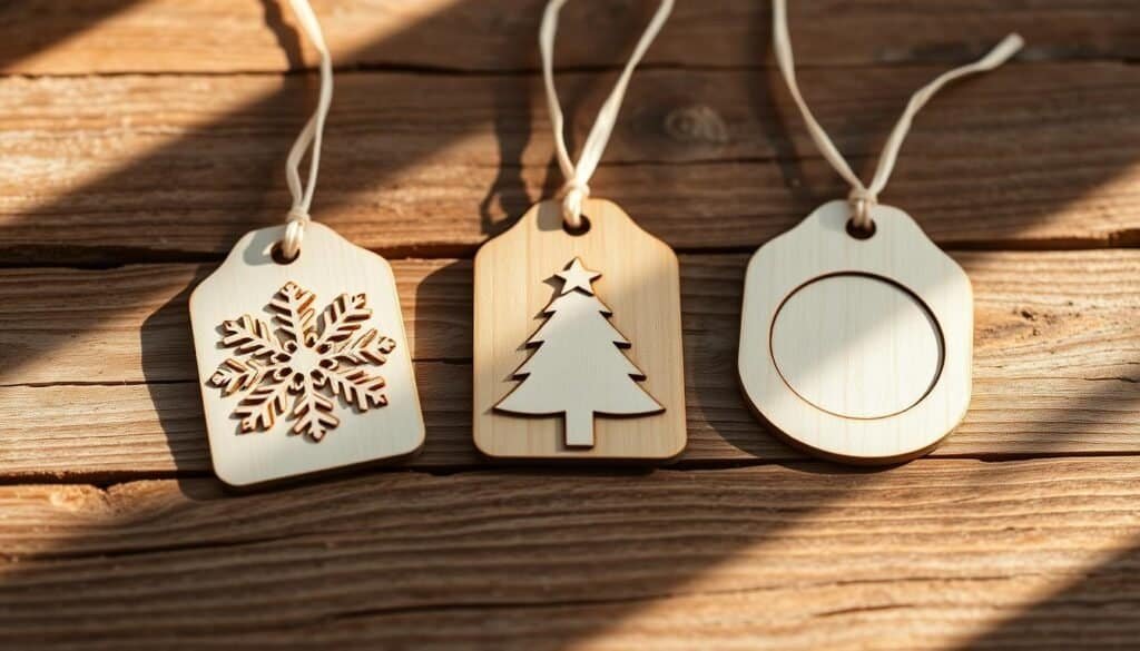wooden gift tags