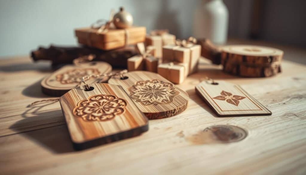 wooden gift tags