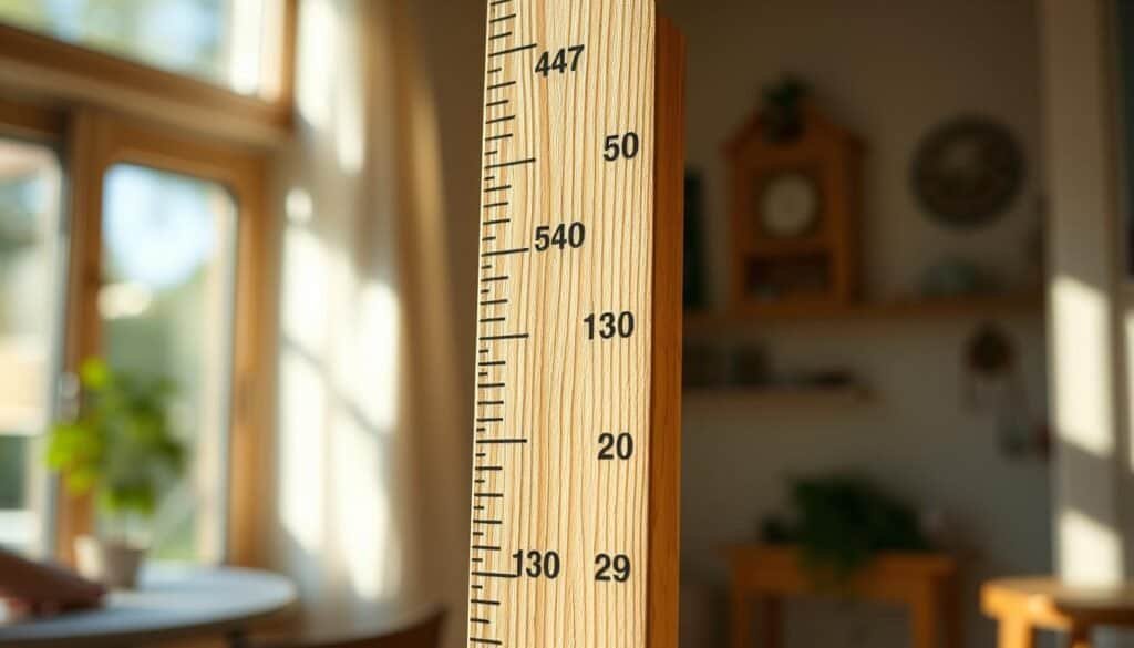 wooden growth chart ruler