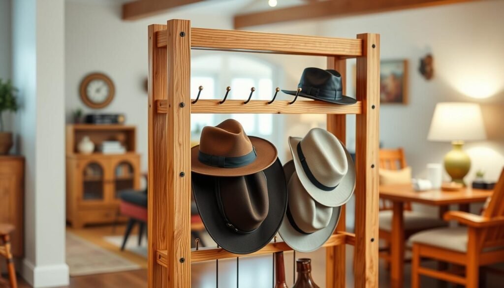 wooden hat racks