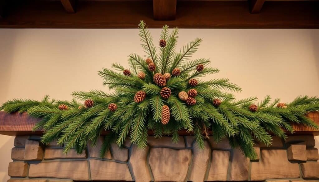 wooden holiday garland