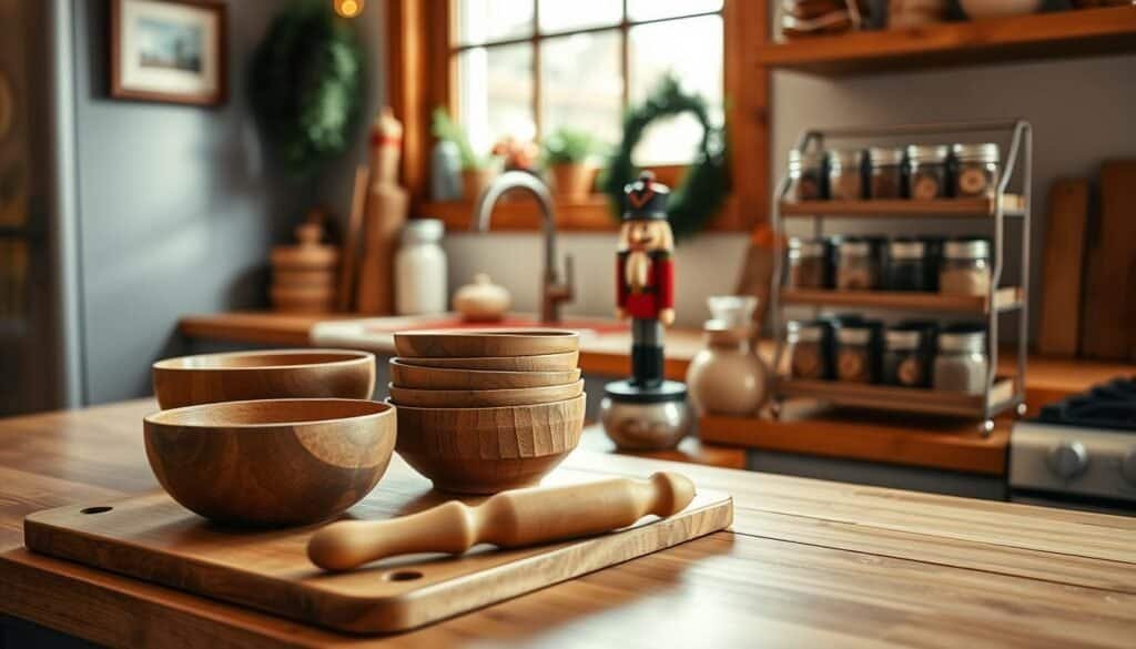 wooden holiday kitchen accessories