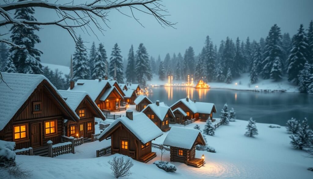 wooden holiday village