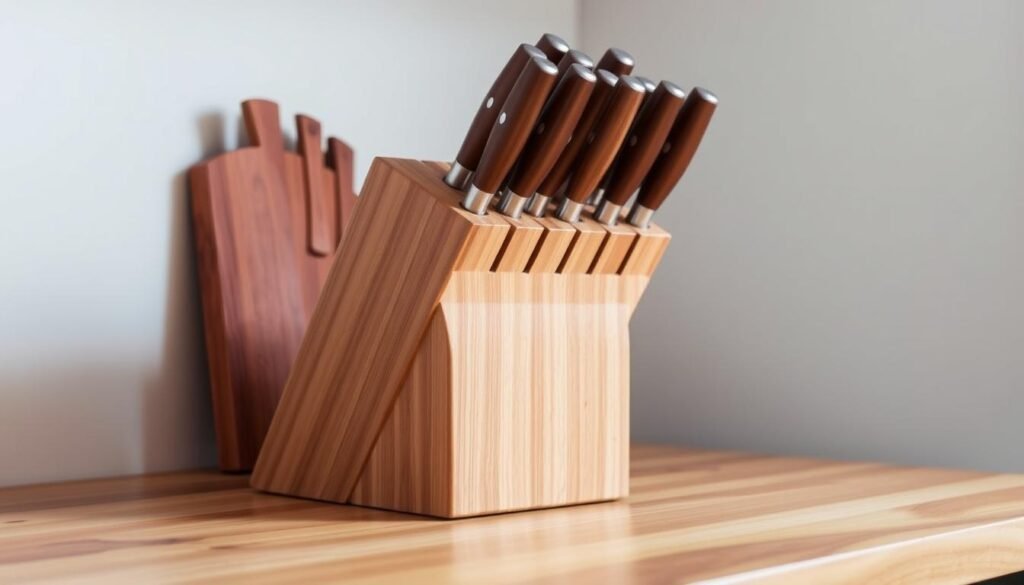 wooden knife block wooden knife block