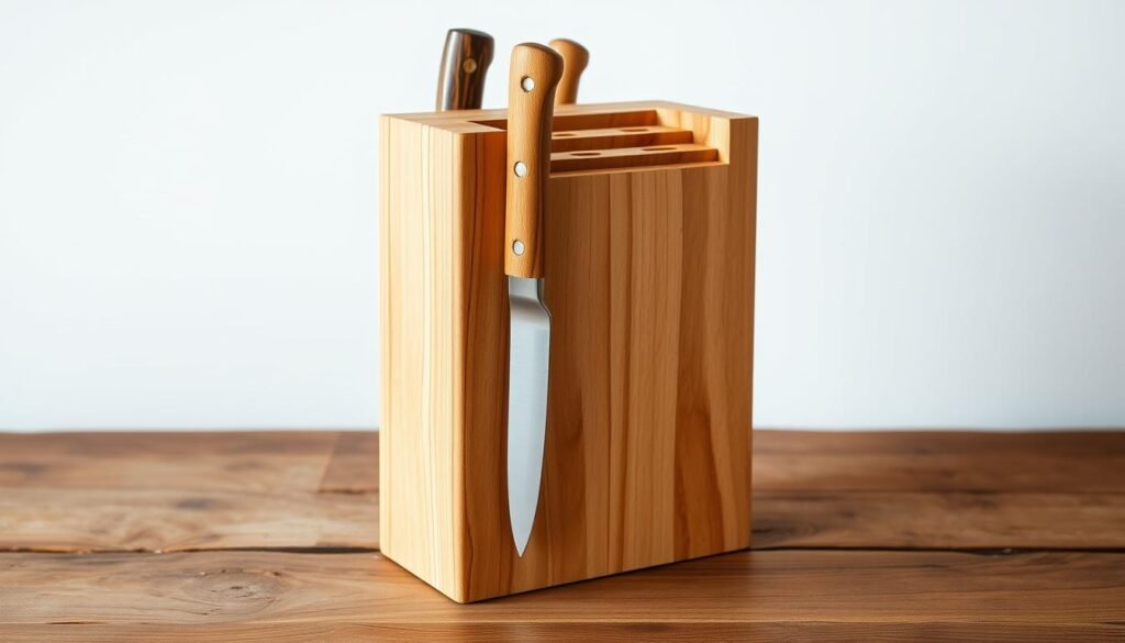 wooden knife block wooden knife block
