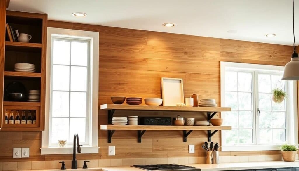 wooden open shelving wooden open shelving