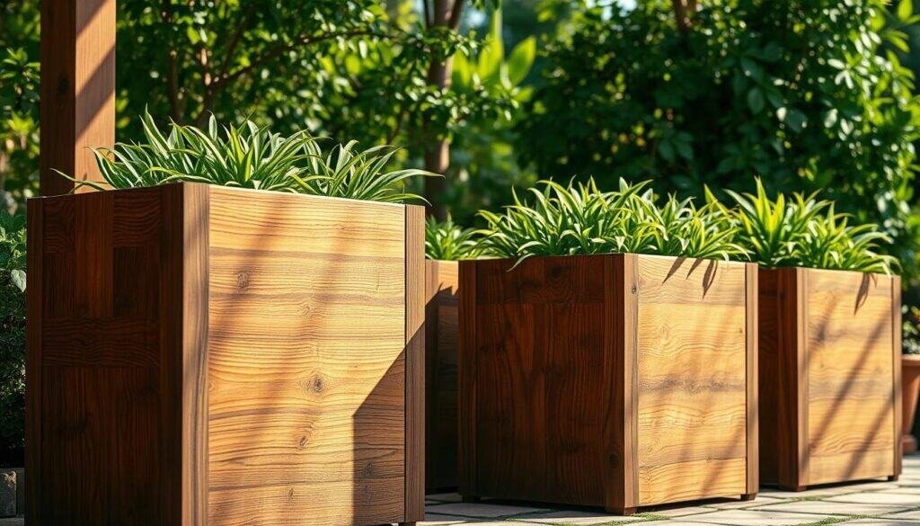 wooden planters