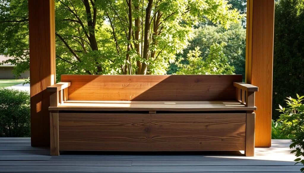 wooden porch bench with storage wooden porch bench with storage