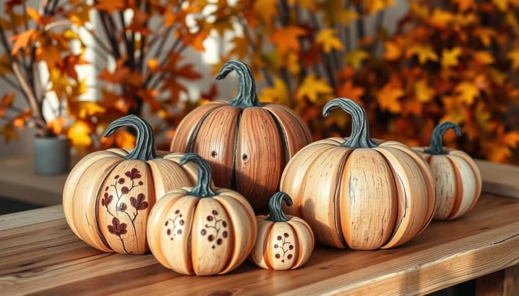 wooden pumpkin centerpieces wooden pumpkin centerpieces