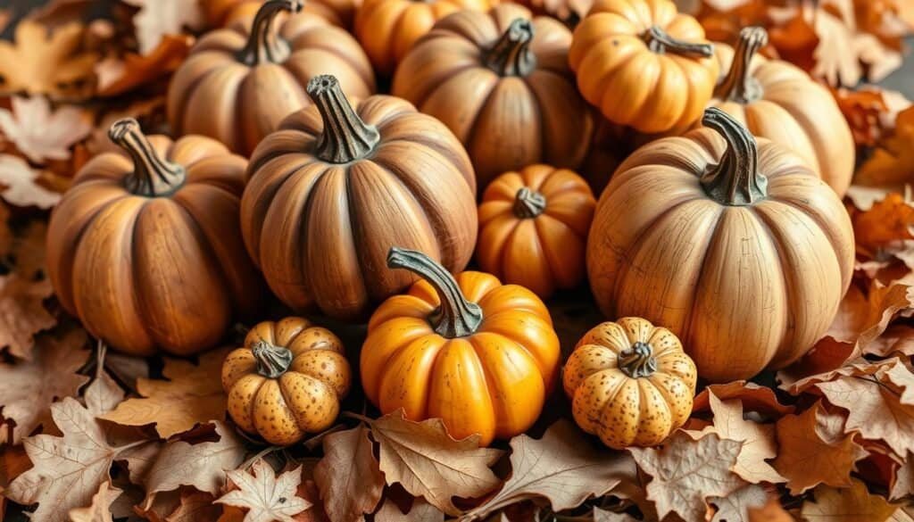 wooden pumpkins