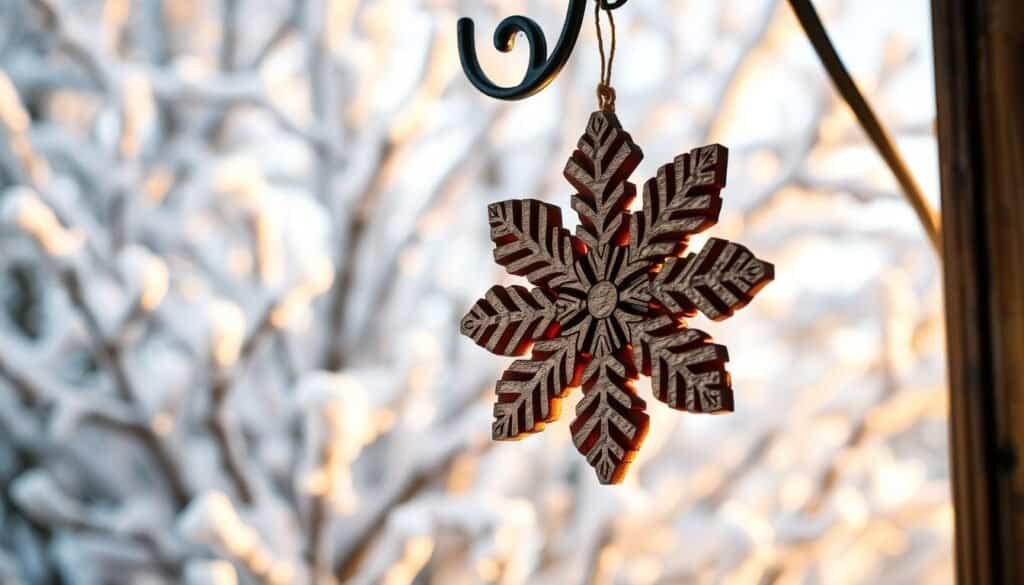 wooden snowflake door hanger wooden snowflake door hanger