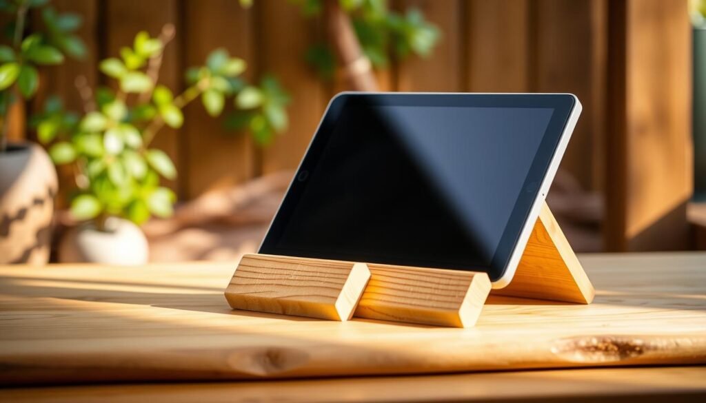 wooden tablet stand wooden tablet stand