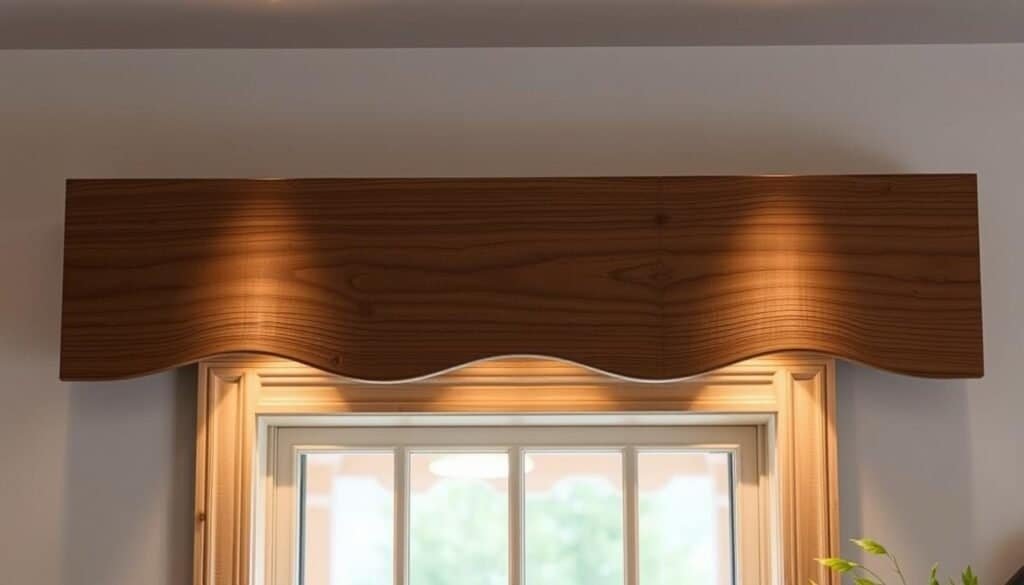 wooden window valance