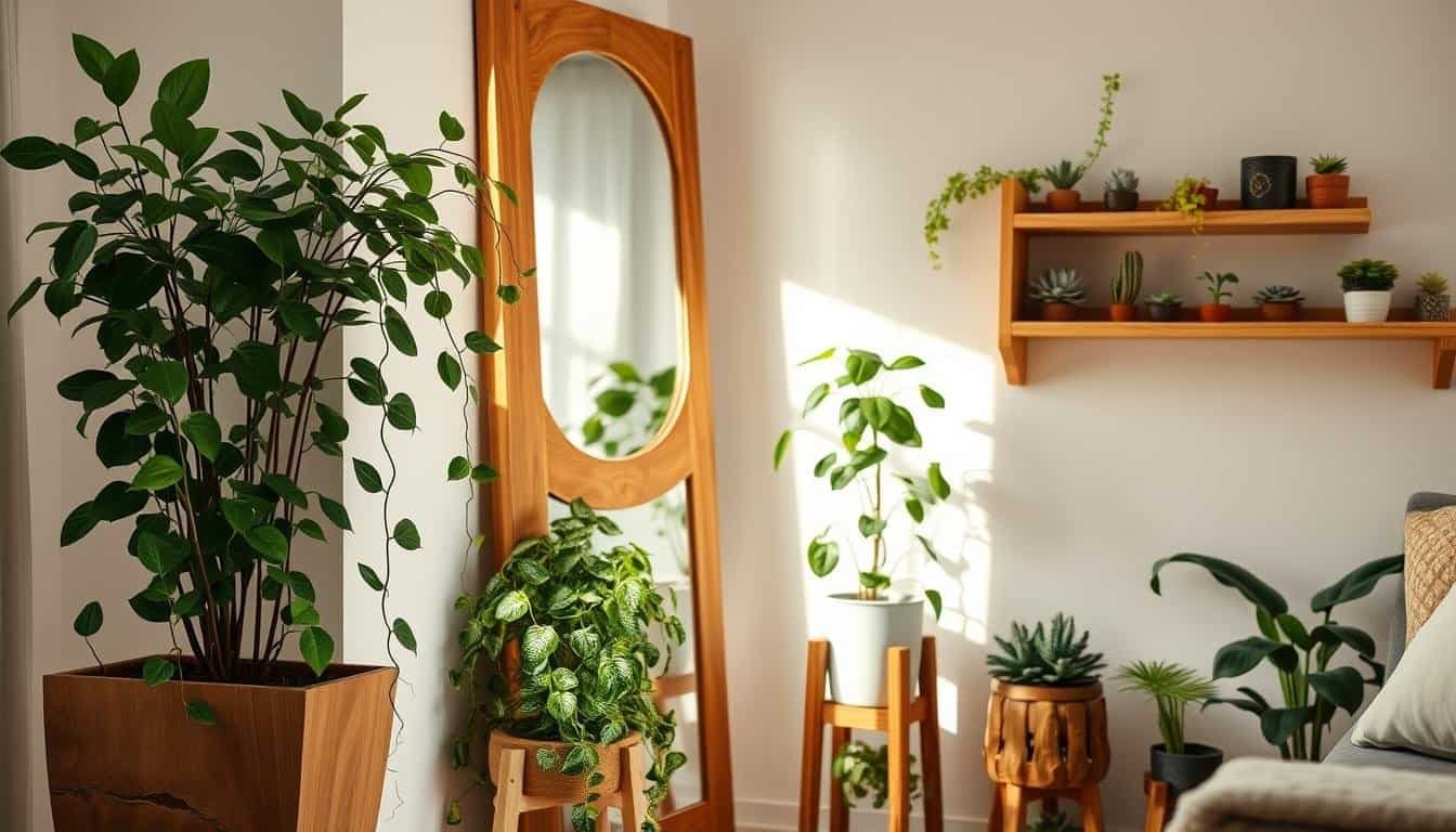 Bad Morning? Step into your space and add a few natural wood accents for plants.