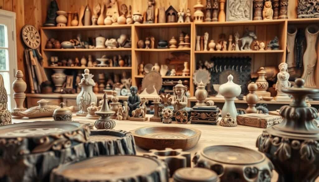 Carve Small Decorative Wood Accents for Shelves & Tables