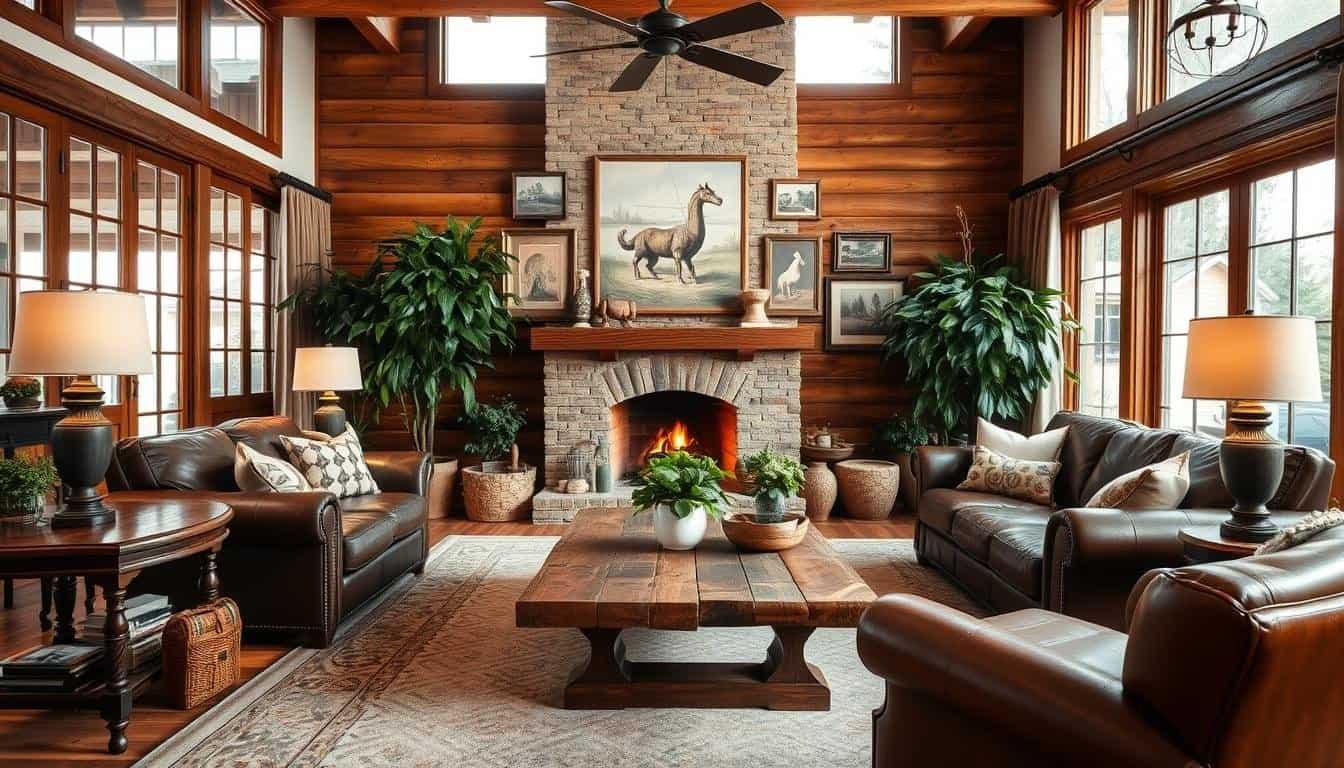 Living Room Feeling Too Modern? Try Blending In Some  Rustic Accents
