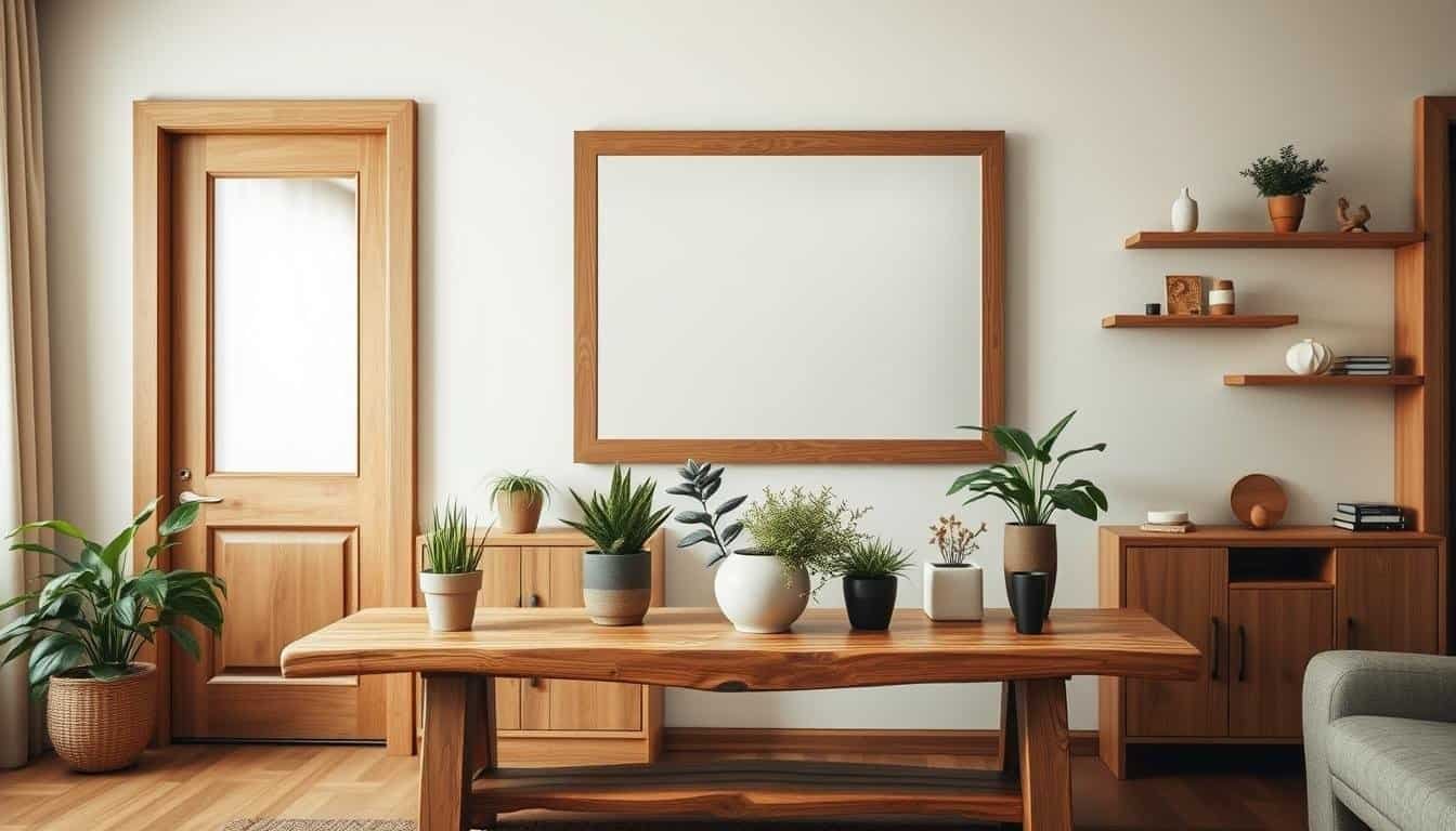 Walls Feeling Bare Today? Try Adding a  Few Small Wooden Touches