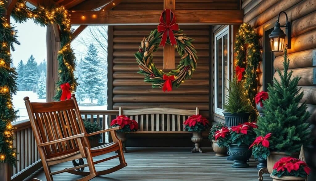 front porch christmas decor