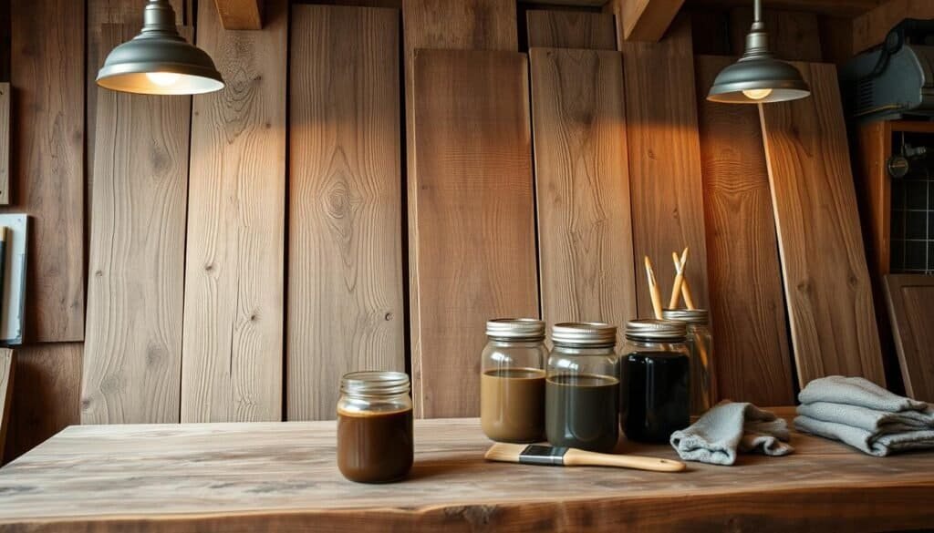 rustic wood stain options