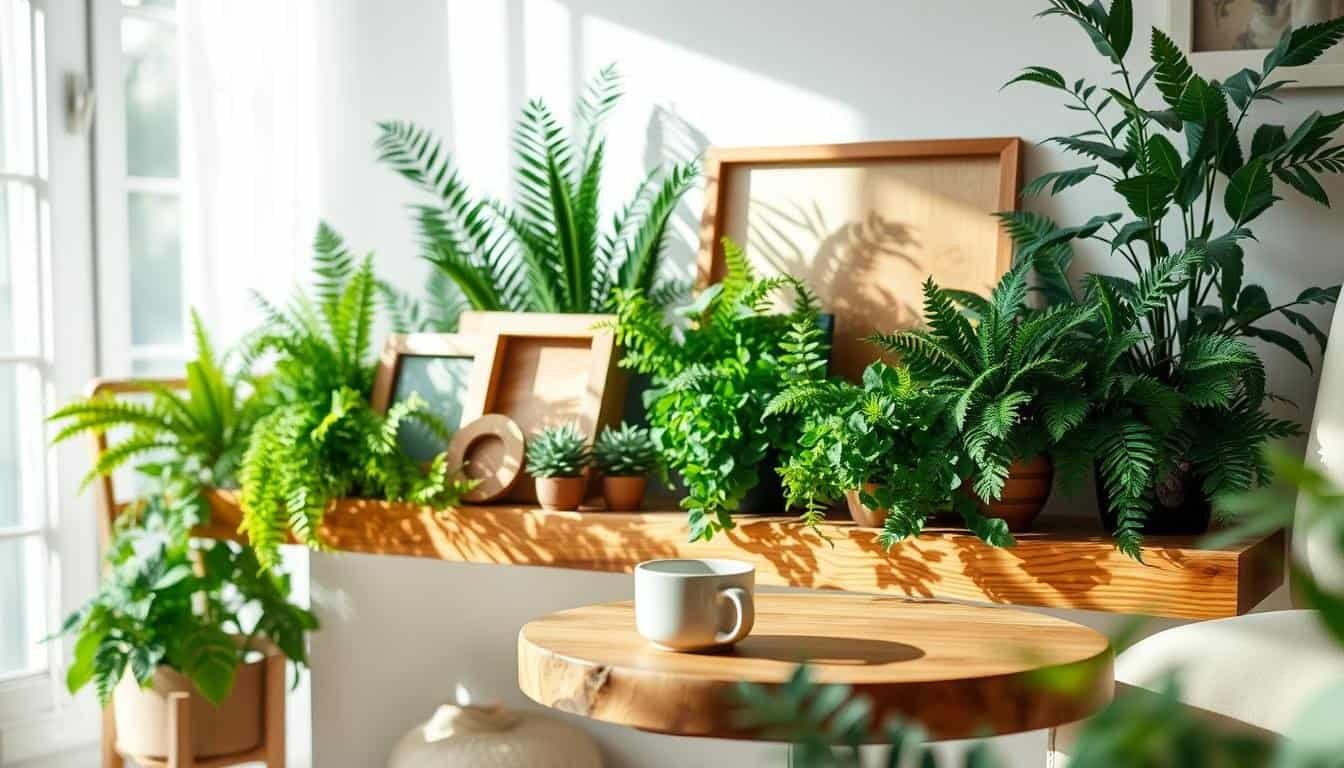 Feeling Disconnected Indoors? Try Pairing Your Plants With a Warm Wood Accent