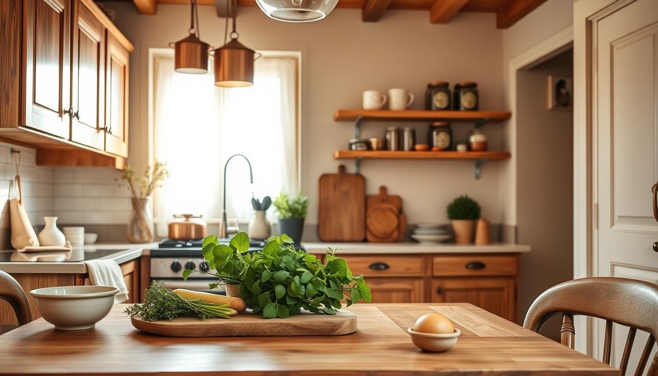 Kitchen Feel Cold? Add Wood