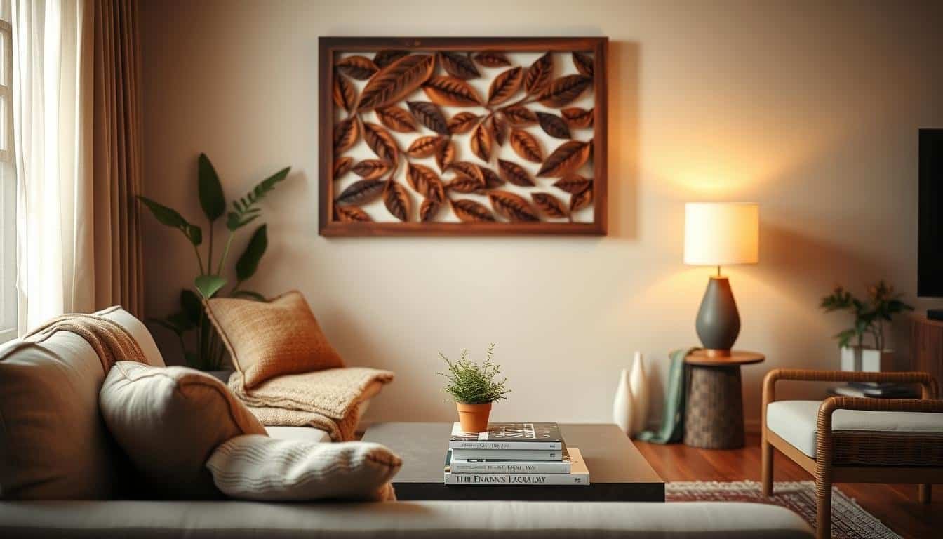 Living Room Feeling a Little Flat Today? Try Adding One Warm Wooden Detail